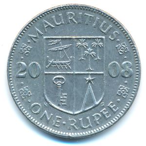 Маврикий, 1 рупия (2008 г.)