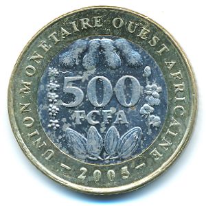 Западная Африка, 500 франков (2005 г.)