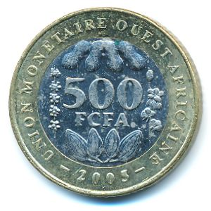 Западная Африка, 500 франков (2005 г.)