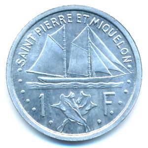 Saint Pierre and Miquelon, 1 franc, 1948