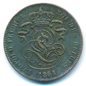 Бельгия, 2 сентима (1864 г.)
