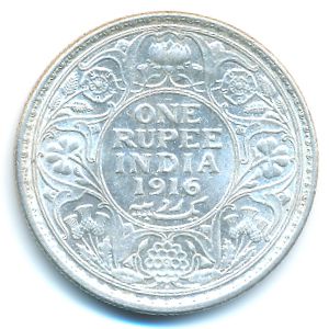 Британская Индия, 1 рупия (1916 г.)