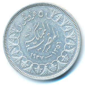Египет, 5 пиастров (1939 г.)