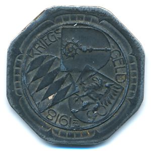 Оберндорф., 50 пфеннигов (1918 г.)