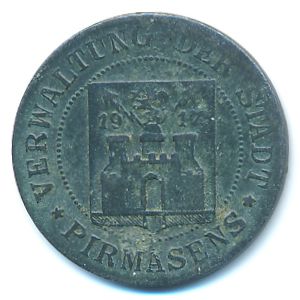 Пирмазенс., 5 пфеннигов (1917 г.)