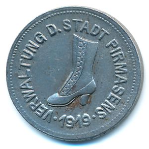 Пирмазенс., 10 пфеннигов (1919 г.)