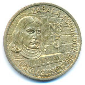 Уругвай, 5 новых песо (1976 г.)