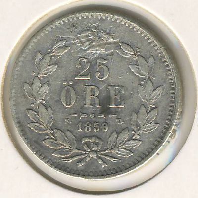 Швеция, 25 эре (1855–1859 г.)
