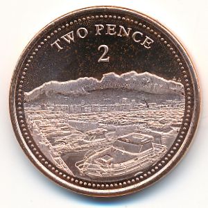 Гибралтар, 2 пенса (2020 г.)