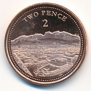 Гибралтар, 2 пенса (2020 г.)