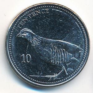 Гибралтар, 10 пенсов (2020 г.)