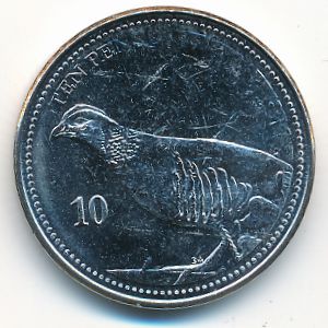 Гибралтар, 10 пенсов (2020 г.)