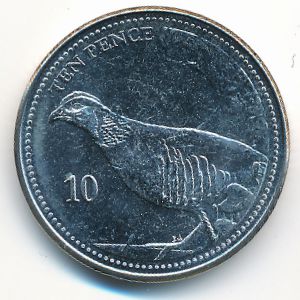 Гибралтар, 10 пенсов (2020 г.)