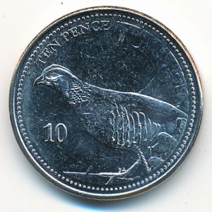 Гибралтар, 10 пенсов (2020 г.)