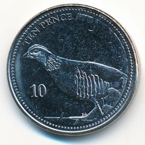 Гибралтар, 10 пенсов (2020 г.)