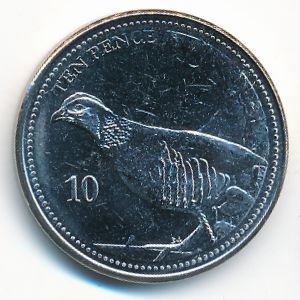 Гибралтар, 10 пенсов (2020 г.)