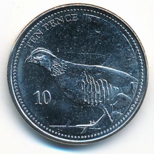 Гибралтар, 10 пенсов (2020 г.)