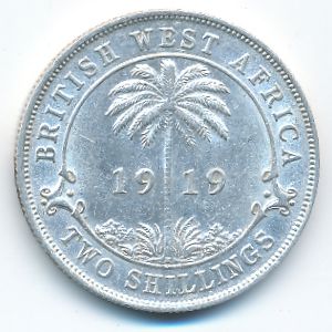 British West Africa, 2 shillings, 1919