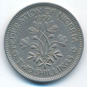Nigeria, 2 shillings, 1959