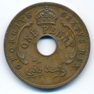 British West Africa, 1 penny, 1952