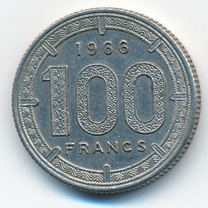 Экваториальные Африканские Штаты, 100 франков (1966 г.)