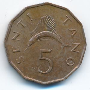 Танзания, 5 сенти (1982 г.)