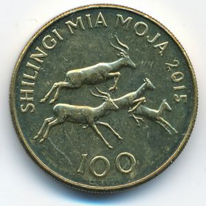 Танзания, 100 шиллингов (2015 г.)