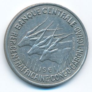 Экваториальные Африканские Штаты, 50 франков (1961 г.)