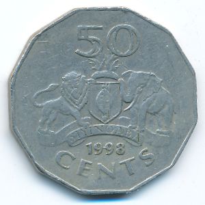 Свазиленд, 50 центов (1998 г.)