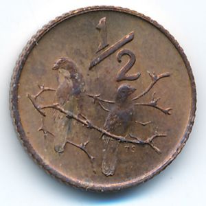 ЮАР, 1/2 цента (1970 г.)
