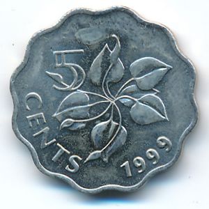 Swaziland, 5 cents, 1999