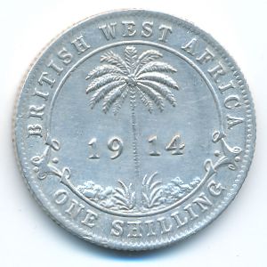 Британская Западная Африка, 1 шиллинг (1914 г.)