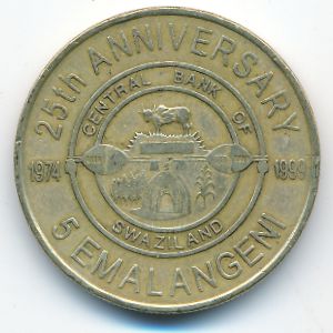 Свазиленд, 5 эмалангени (1999 г.)