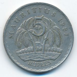 Маврикий, 5 рупий (1987 г.)
