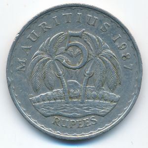 Маврикий, 5 рупий (1987 г.)