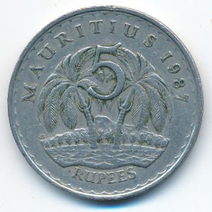 Маврикий, 5 рупий (1987 г.)