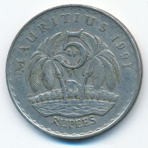Маврикий, 5 рупий (1991 г.)