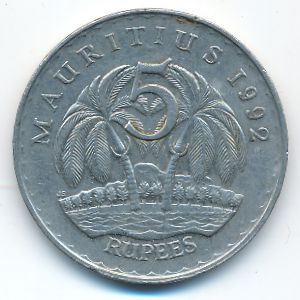 Маврикий, 5 рупий (1992 г.)