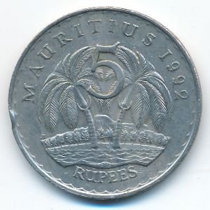 Маврикий, 5 рупий (1992 г.)