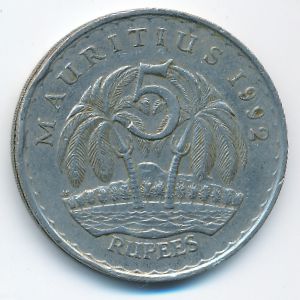 Маврикий, 5 рупий (1992 г.)