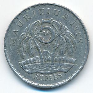 Маврикий, 5 рупий (1992 г.)