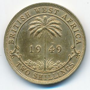 British West Africa, 2 shillings, 1949