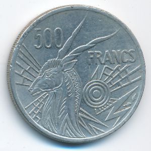 Центральная Африка, 500 франков (1977 г.)