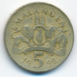 Swaziland, 5 emalangeni, 1998