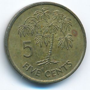 Сейшелы, 5 центов (1990 г.)