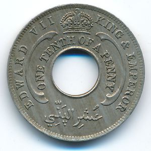 Британская Западная Африка, 1/10 пенни (1908 г.)