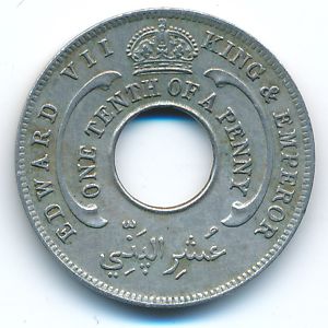 Британская Западная Африка, 1/10 пенни (1908 г.)