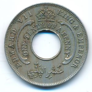 Британская Западная Африка, 1/10 пенни (1908 г.)