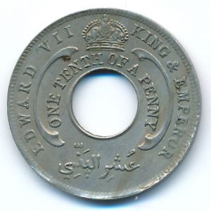 Британская Западная Африка, 1/10 пенни (1908 г.)