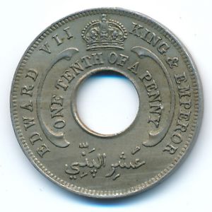 Британская Западная Африка, 1/10 пенни (1908 г.)